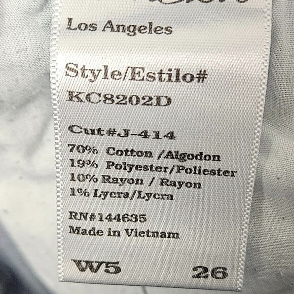 KanCan Distressed Snap Button Leg Skinny Jean 5/26 KC8202D - Picture 7 of 8